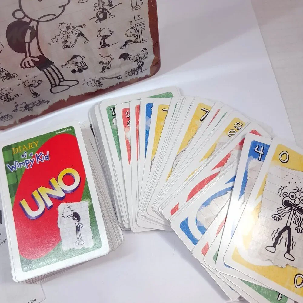 UNO Card Game‎ DIARY of a WIMPY KID in COLLECTIBLE metal TIN COMPLETE 2010 kids